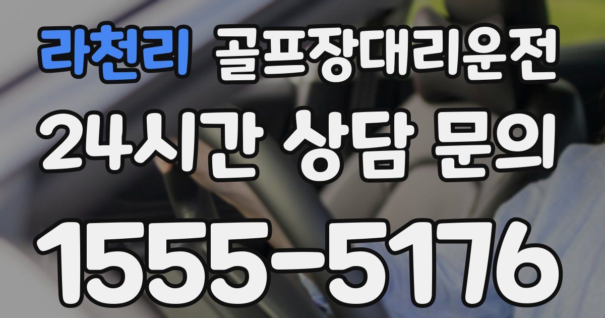 골프장대리운전 서비스