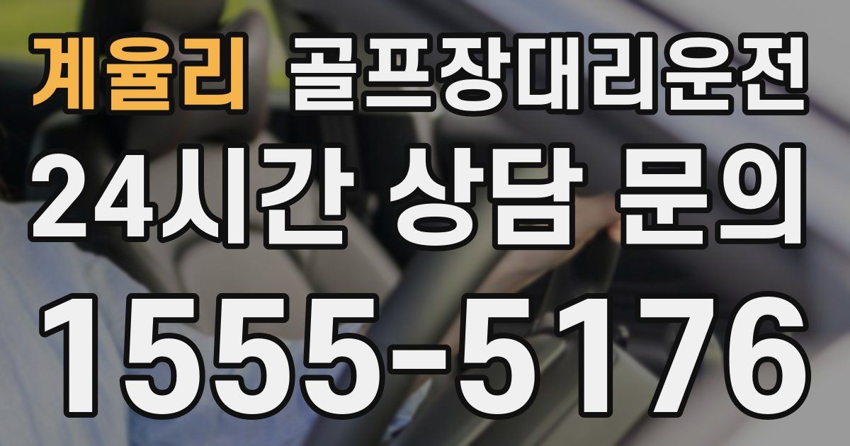 골프장대리운전 서비스