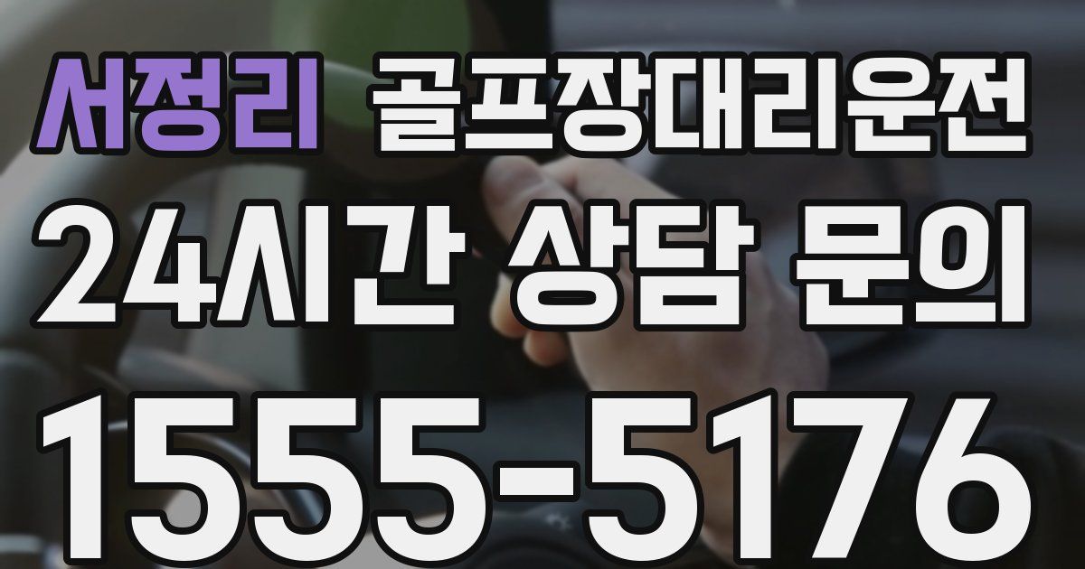 골프장대리운전 서비스