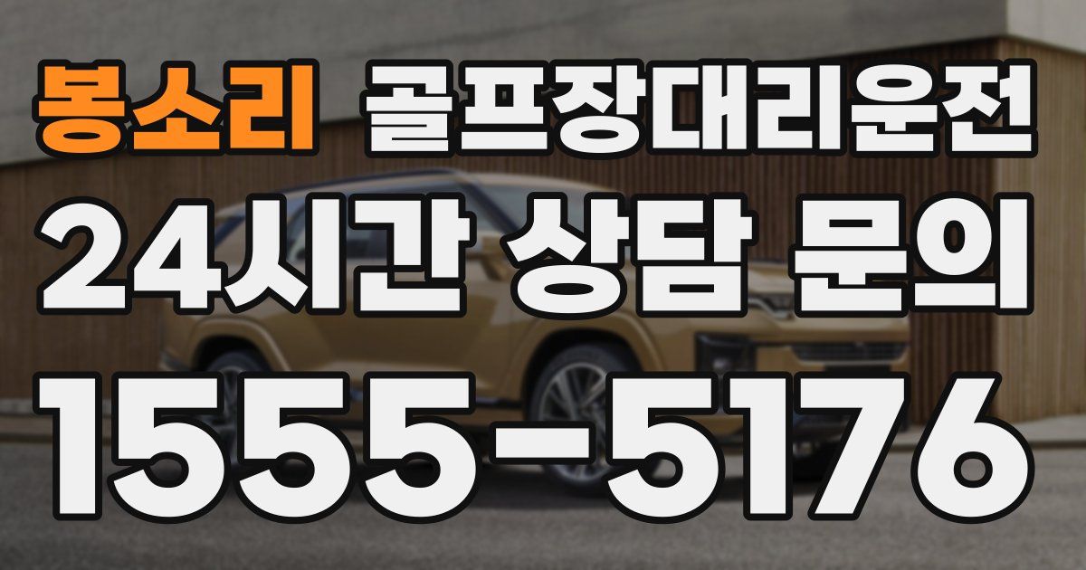 골프장대리운전 서비스