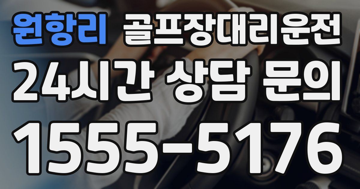 골프장대리운전 서비스