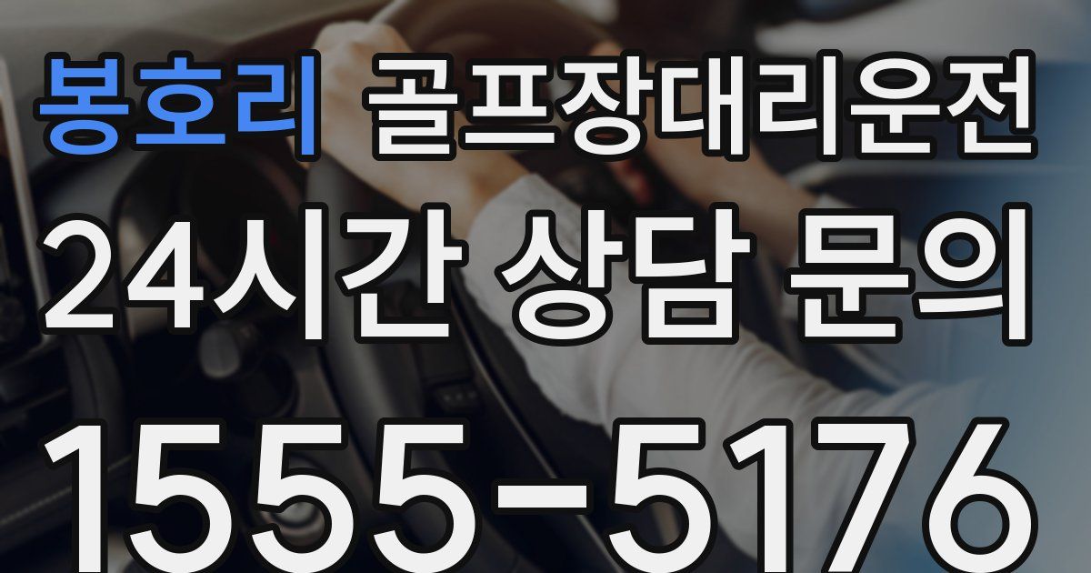 골프장대리운전 서비스
