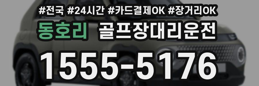 동호리 골프장대리운전