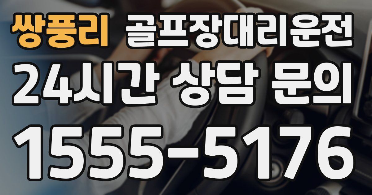 골프장대리운전 서비스