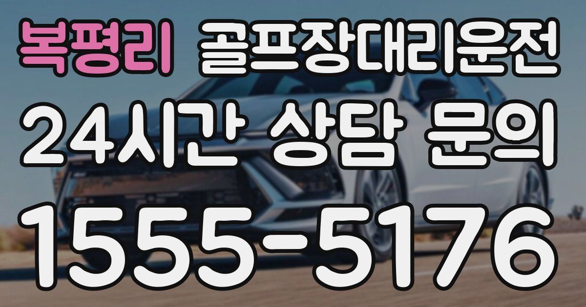 골프장대리운전 서비스