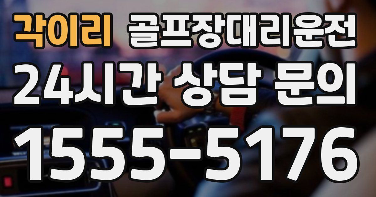 골프장대리운전 서비스