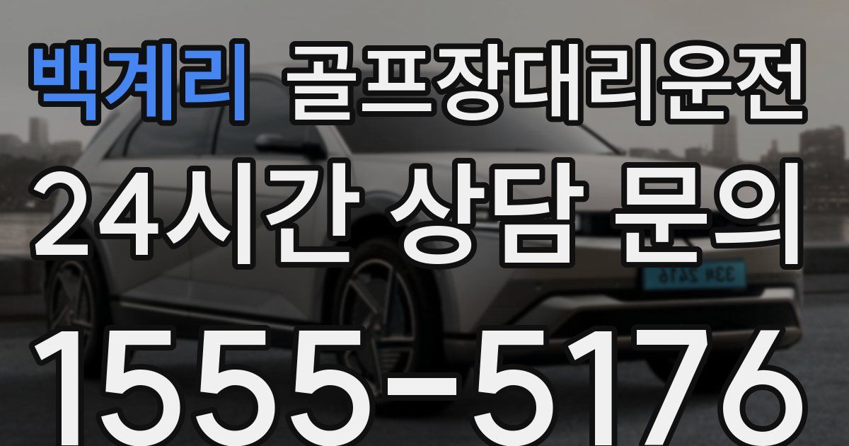 골프장대리운전 서비스