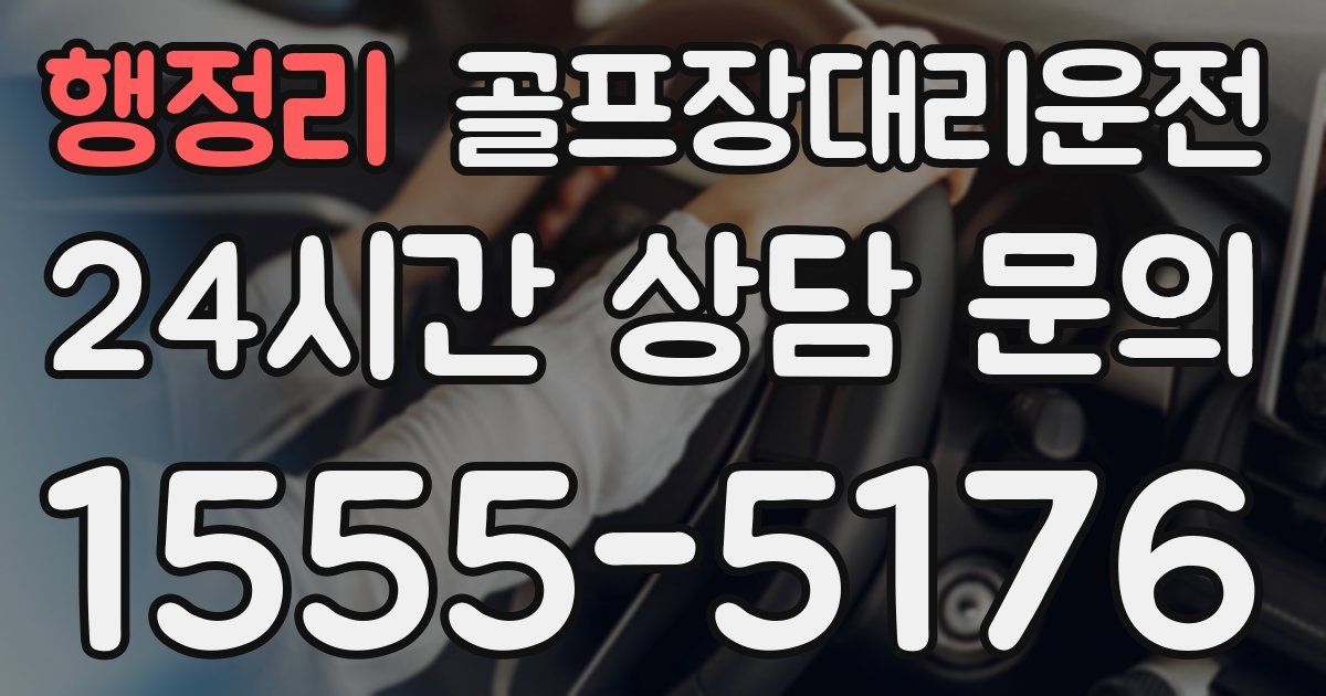 골프장대리운전 서비스