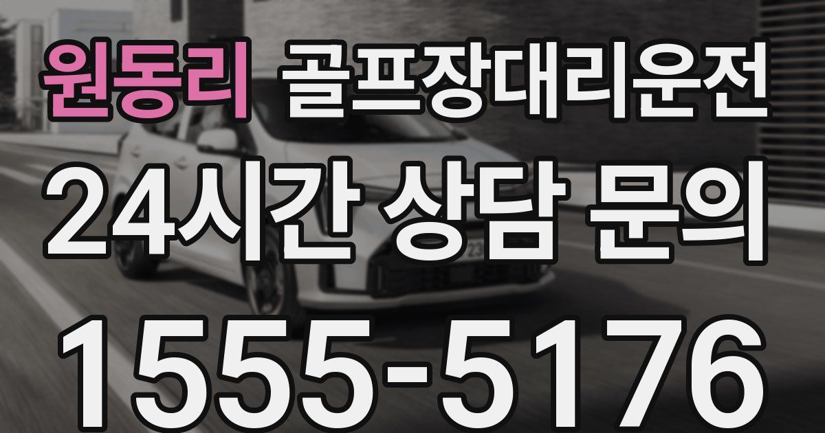 골프장대리운전 서비스