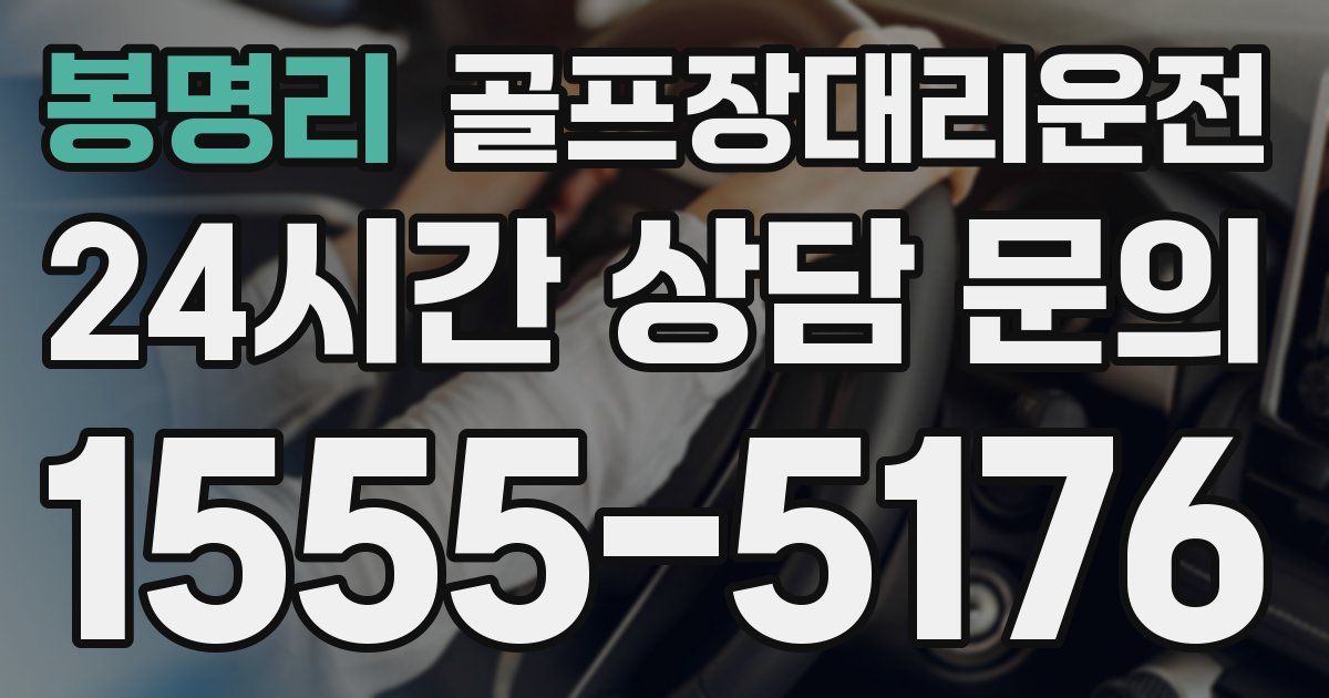 골프장대리운전 서비스