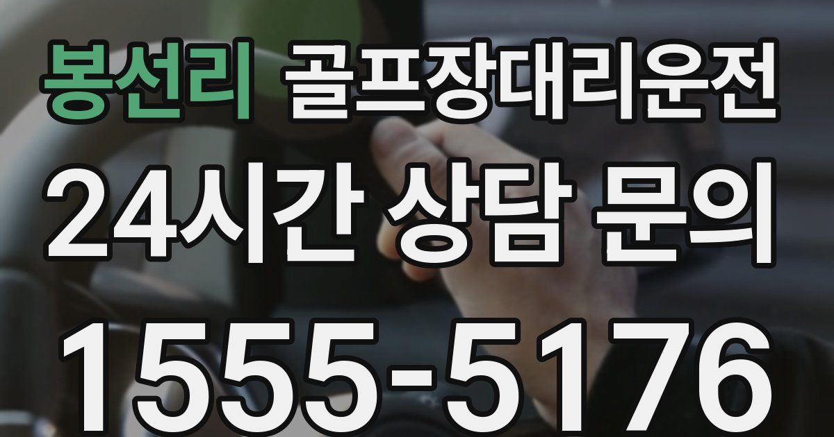 골프장대리운전 서비스