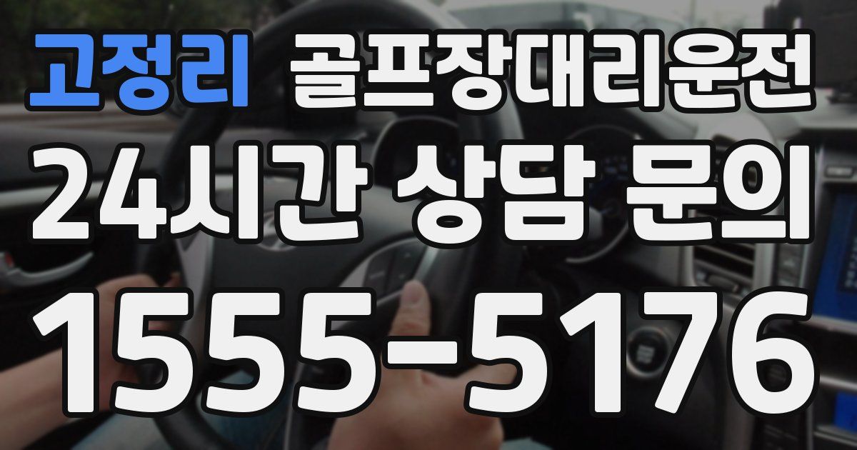 골프장대리운전 서비스