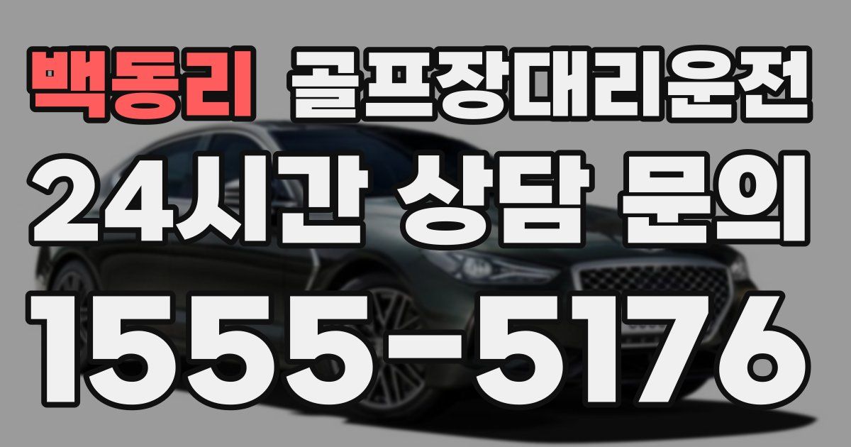 골프장대리운전 서비스