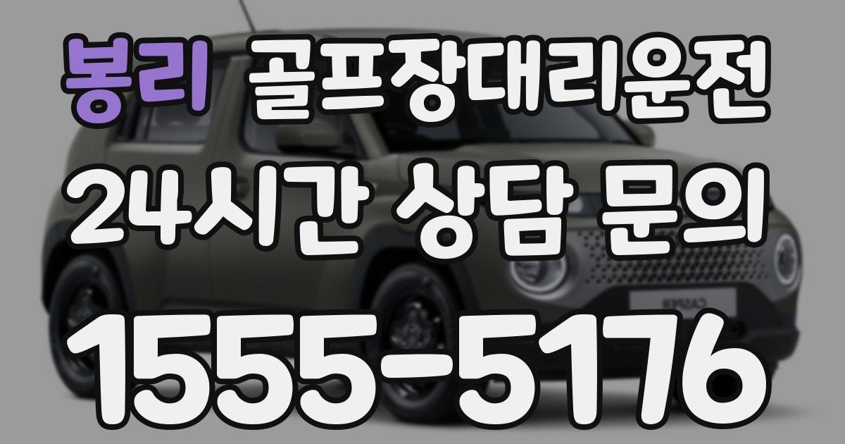 골프장대리운전 서비스
