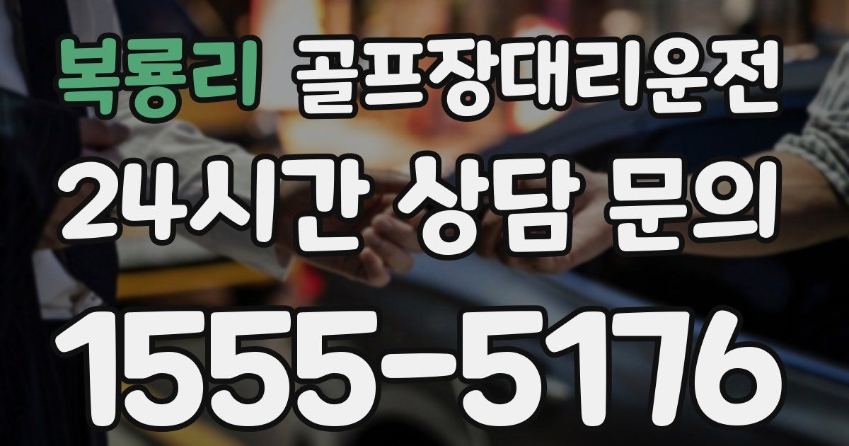 골프장대리운전 서비스