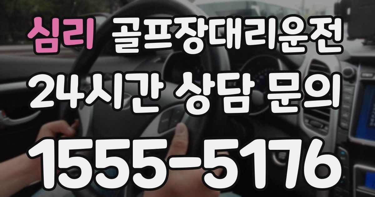 골프장대리운전 서비스