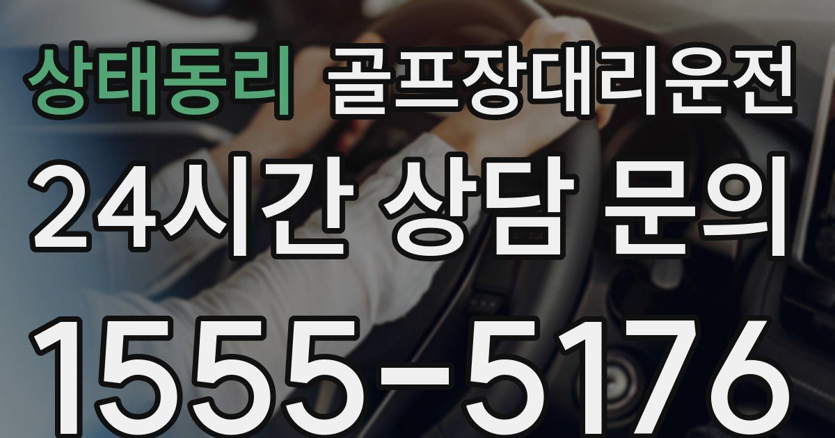 골프장대리운전 서비스