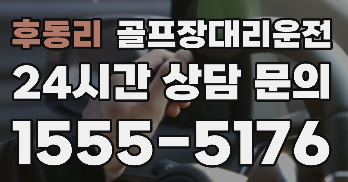 골프장대리운전 서비스