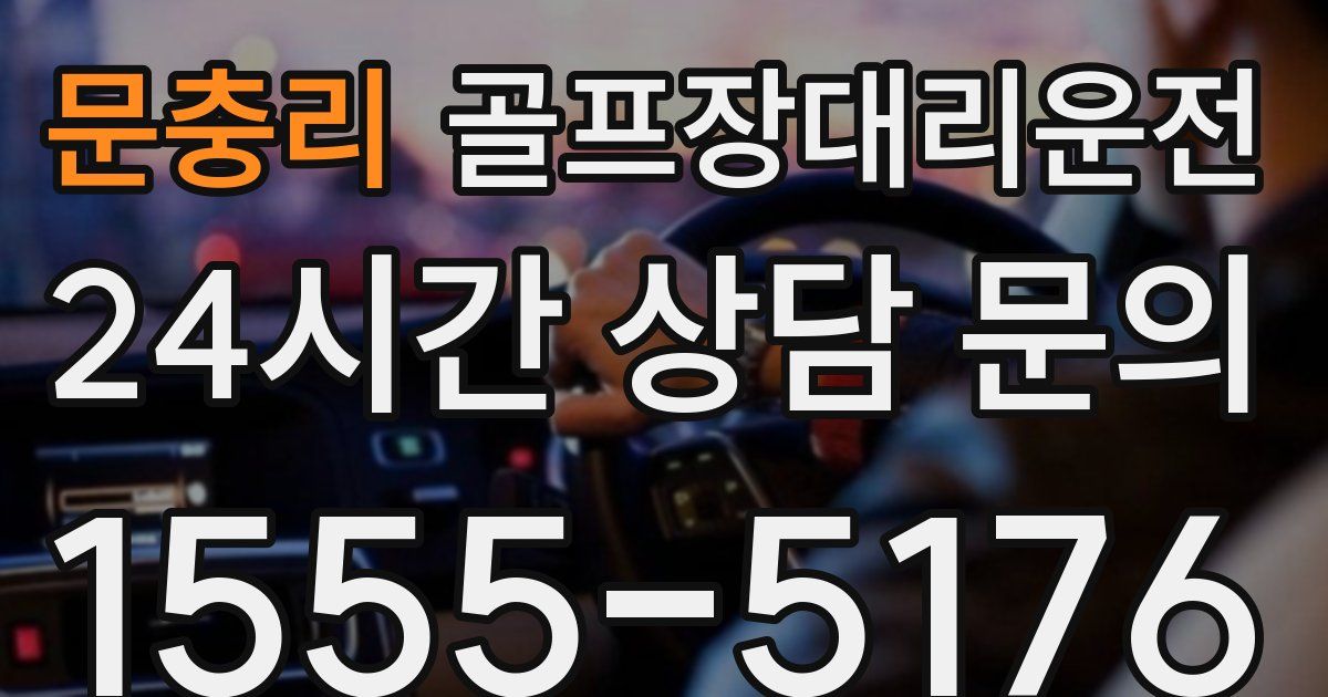 골프장대리운전 서비스