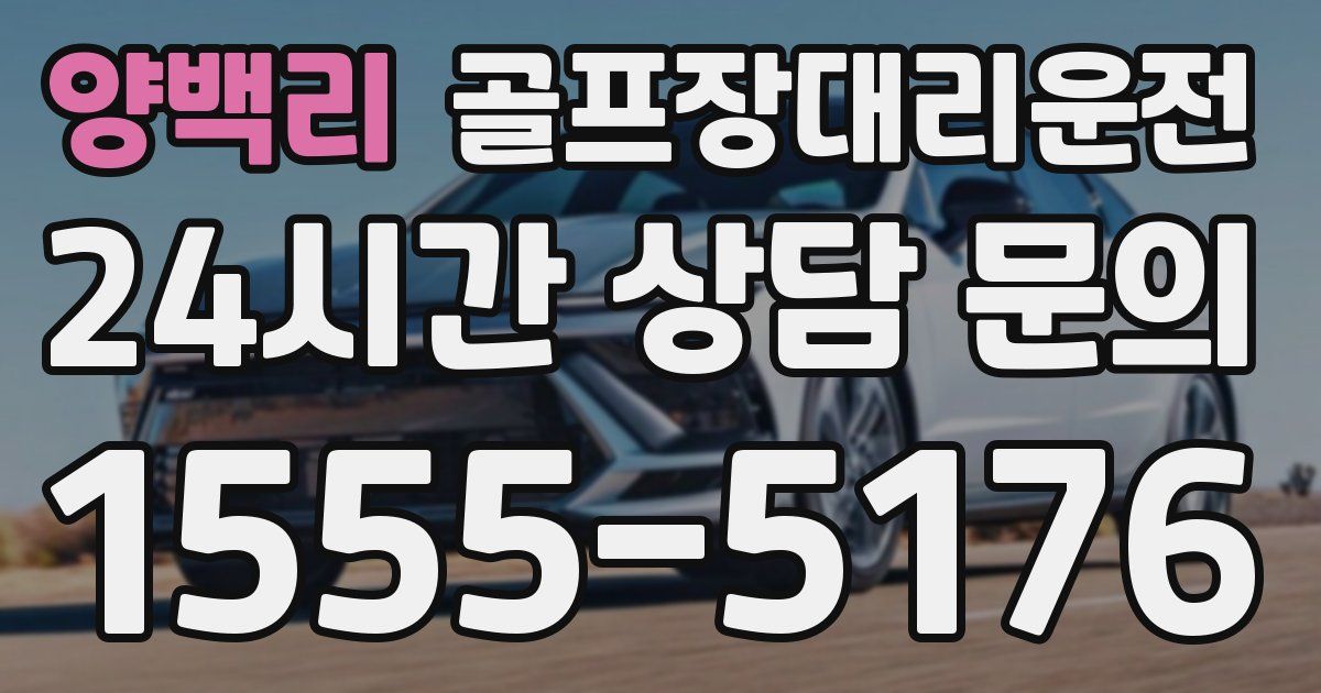 골프장대리운전 서비스