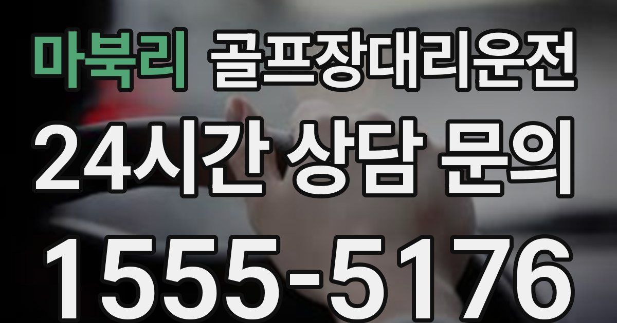 골프장대리운전 서비스