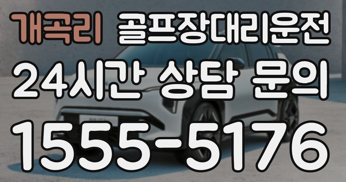 골프장대리운전 서비스