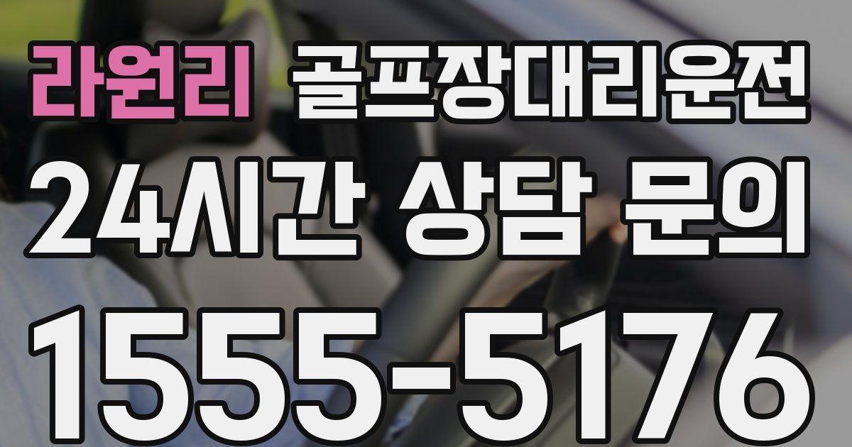 골프장대리운전 서비스