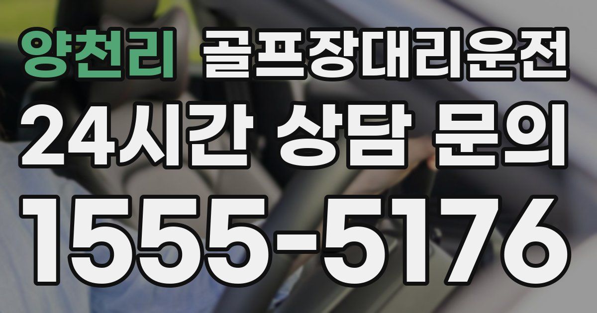 골프장대리운전 서비스