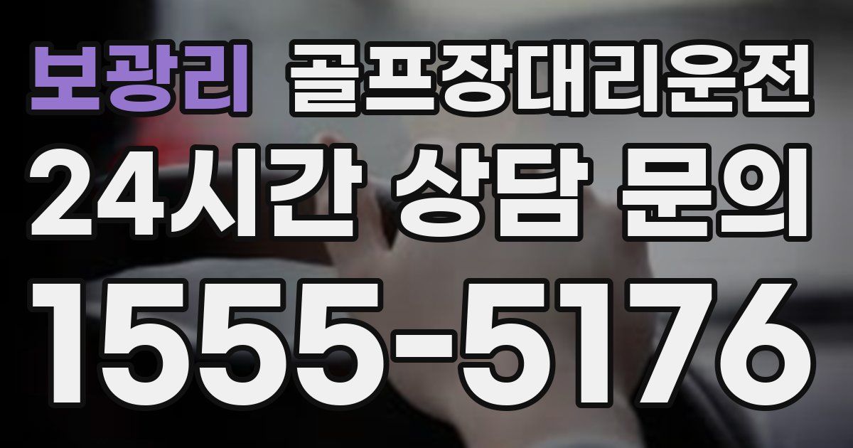골프장대리운전 서비스