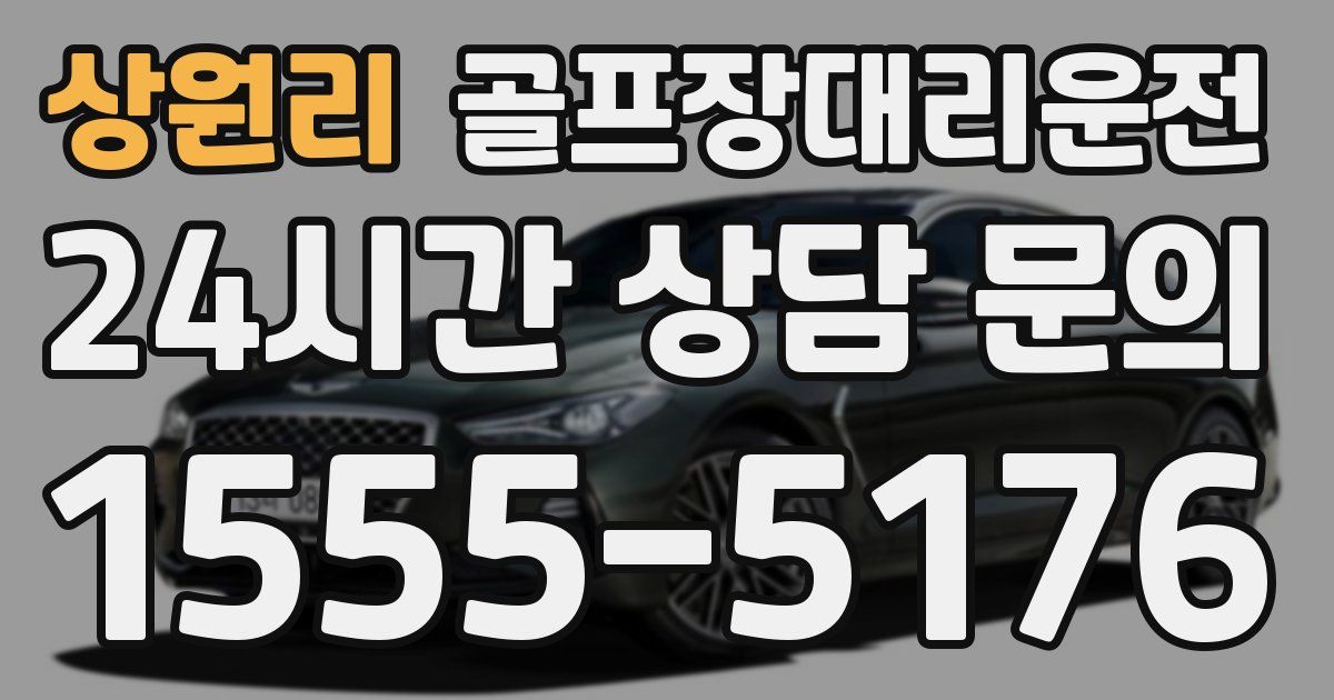골프장대리운전 서비스