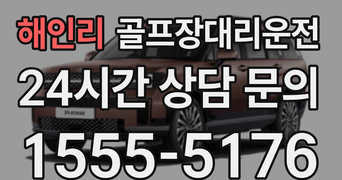 골프장대리운전 서비스
