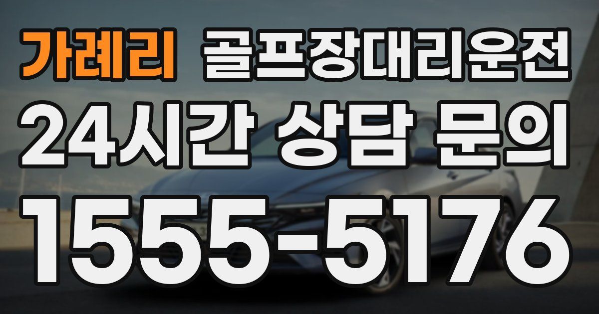 골프장대리운전 서비스