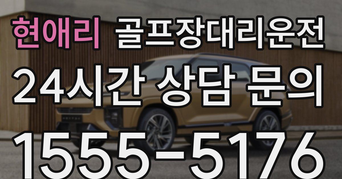 골프장대리운전 서비스