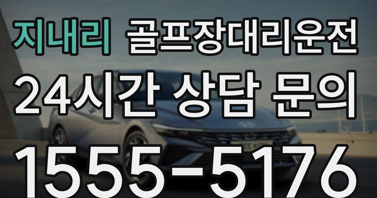 골프장대리운전 서비스