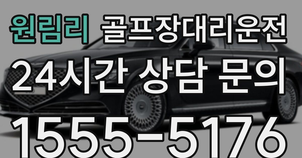 골프장대리운전 서비스