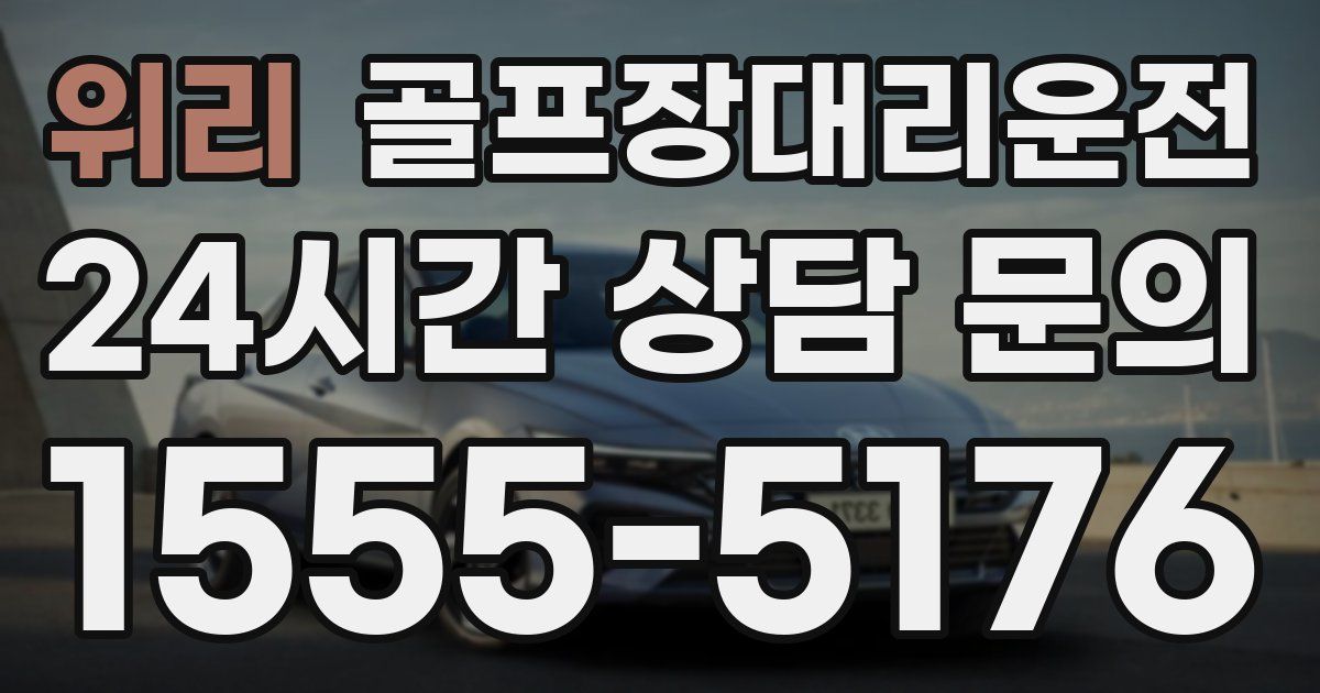 골프장대리운전 서비스