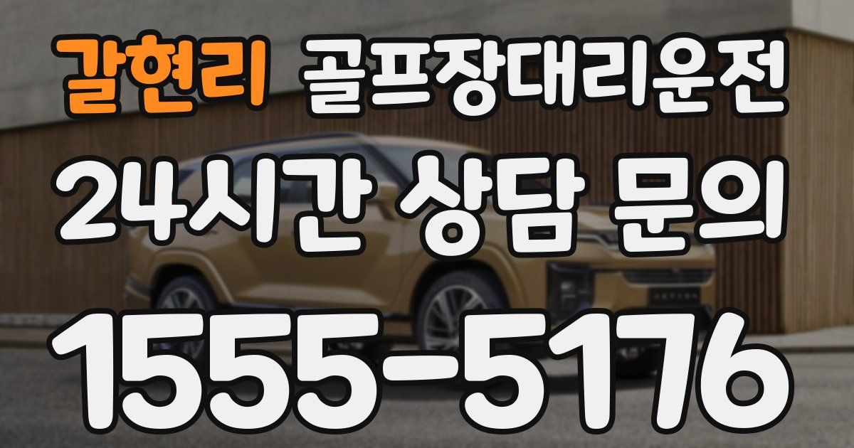 골프장대리운전 서비스