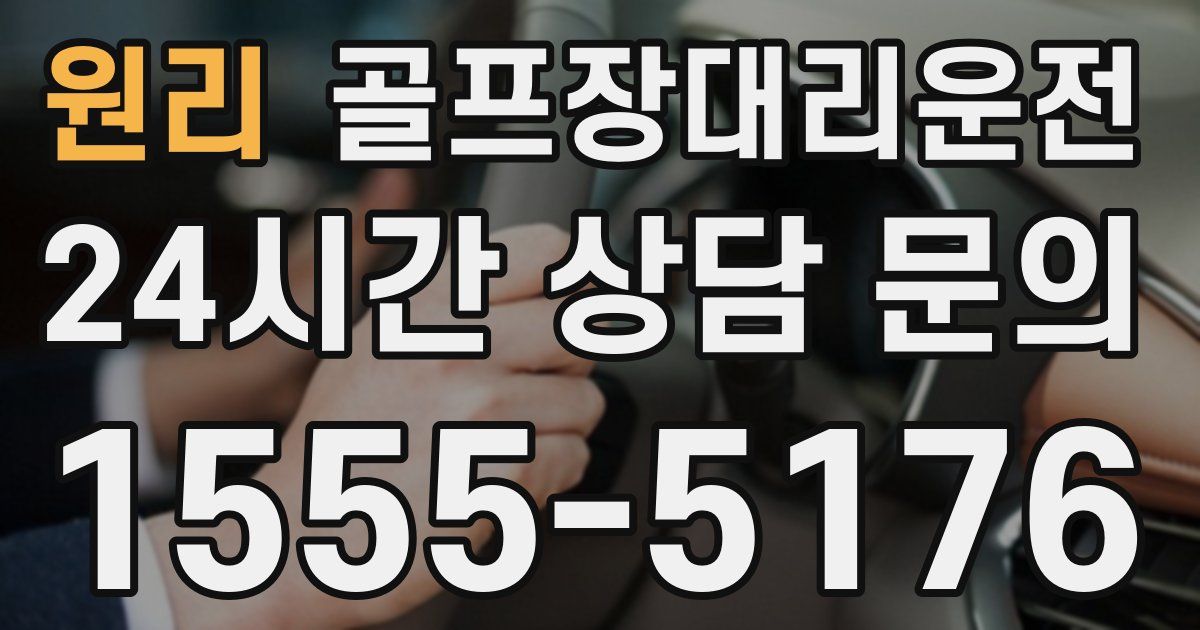 골프장대리운전 서비스