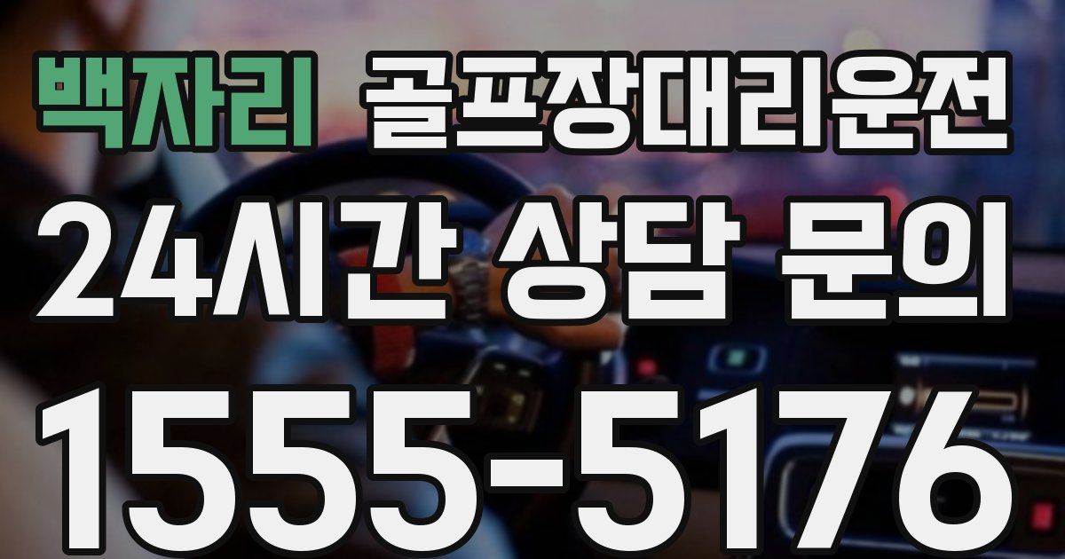 골프장대리운전 서비스