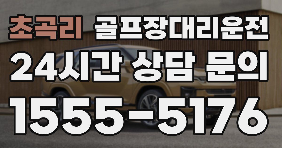 골프장대리운전 서비스