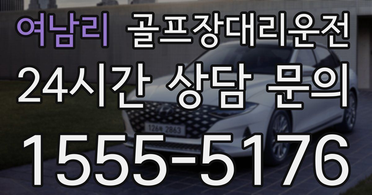 골프장대리운전 서비스