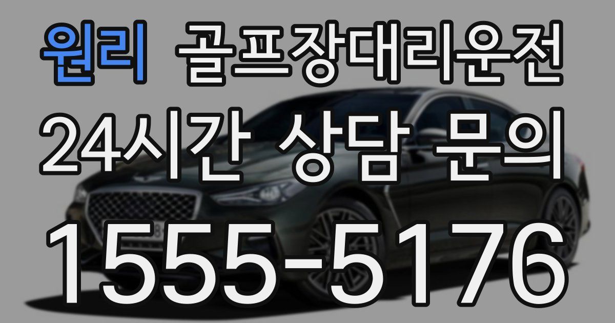 골프장대리운전 서비스