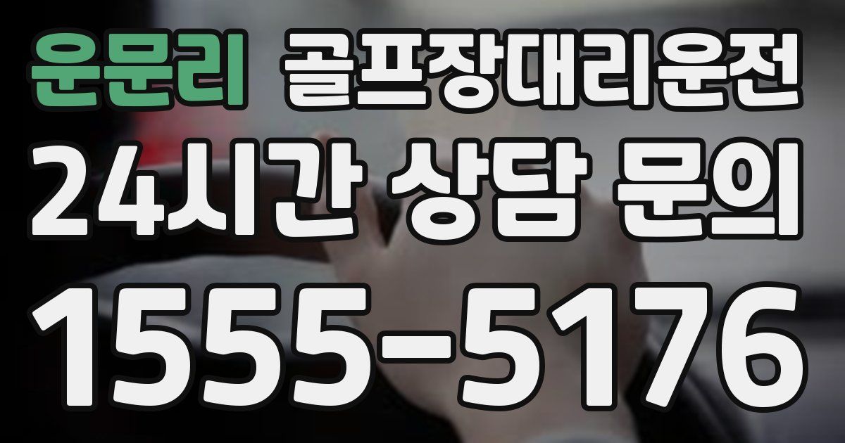 골프장대리운전 서비스