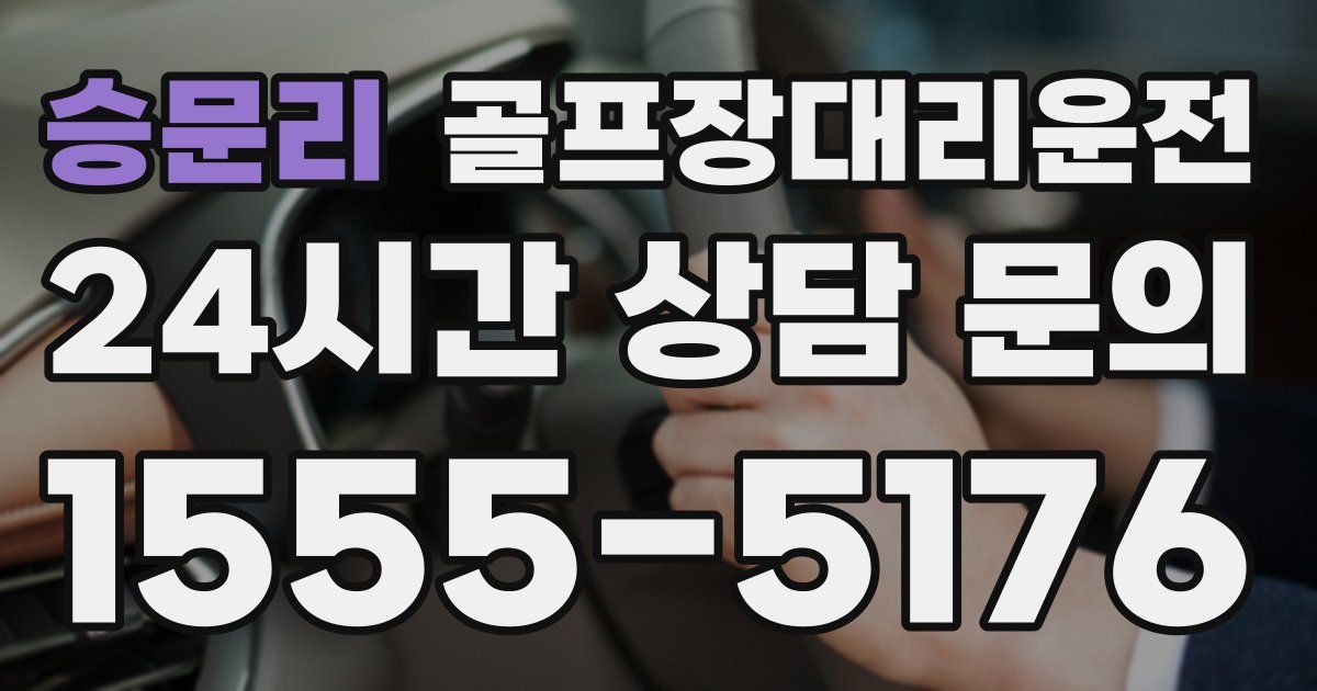 골프장대리운전 서비스