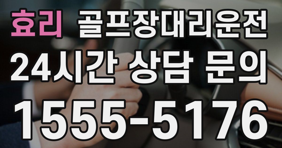 골프장대리운전 서비스