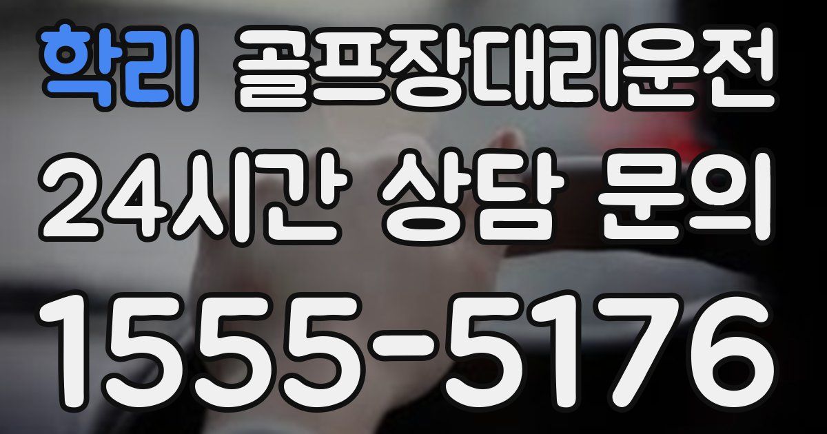 골프장대리운전 서비스