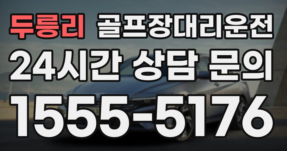 골프장대리운전 서비스