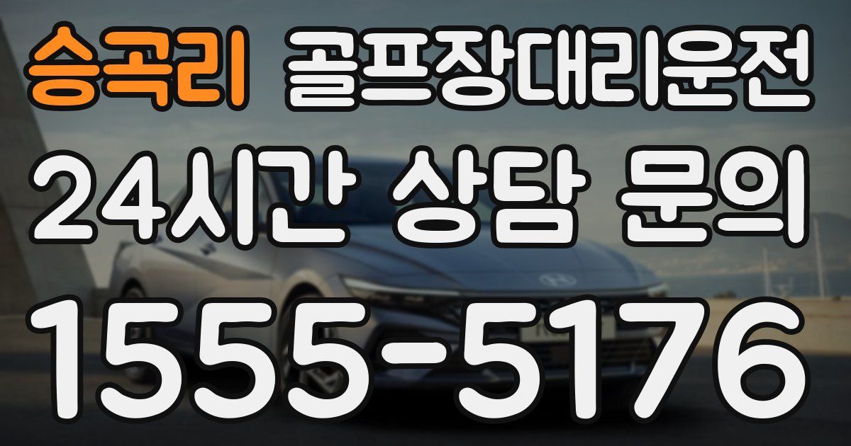 골프장대리운전 서비스