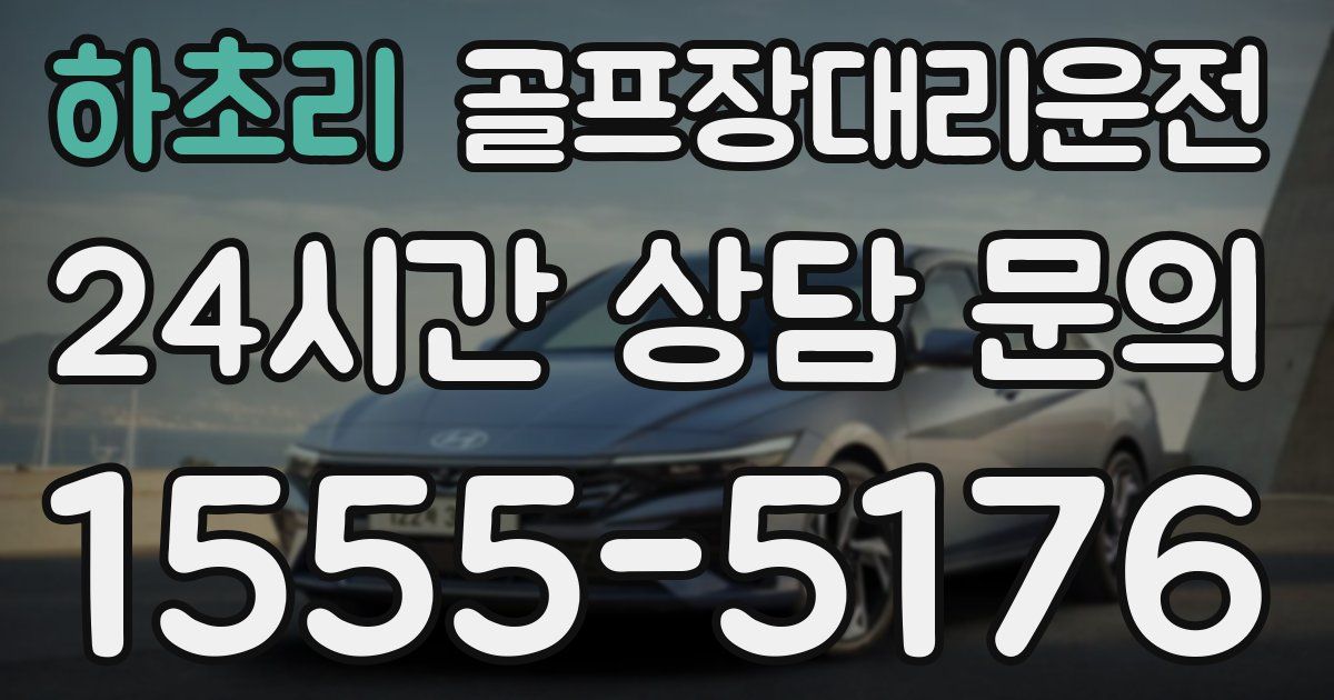 골프장대리운전 서비스