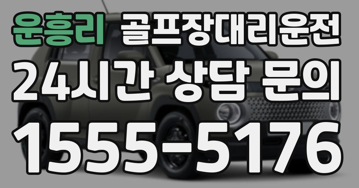 골프장대리운전 서비스